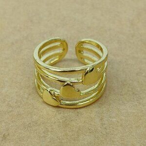 Gold plated adjustable ring for women's , New with tags